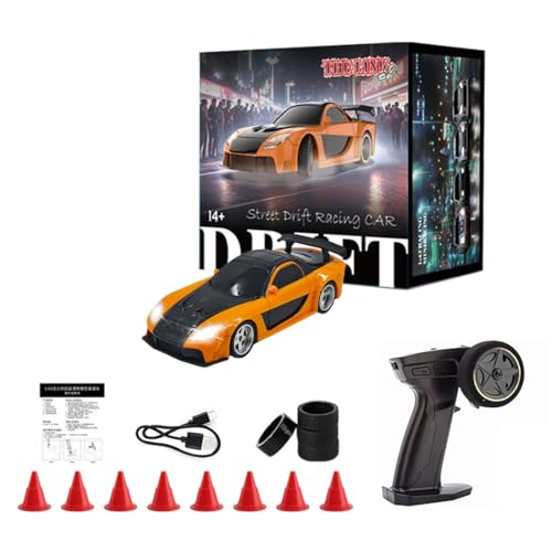 1/43 Scale RC Mini Racing Car, Full Proportional Electric Mini Racing Drift Car Model with Lights (RTR) - Standard Version - color: 4309, size: Standard Version