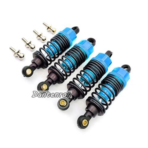 4Pack RC Car 102004 Adjustable Shock Absorber Damper Upgrade Parts Replacement Accessory 68mm For 1/10 RC On Road Drift Rally Car HSP 94102 94122 HPI Losi Axial Tamiya Redcat (Blue) - color: Blue