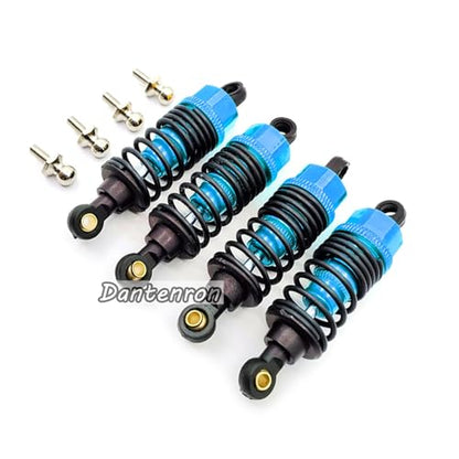 4Pack RC Car 102004 Adjustable Shock Absorber Damper Upgrade Parts Replacement Accessory 68mm For 1/10 RC On Road Drift Rally Car HSP 94102 94122 HPI Losi Axial Tamiya Redcat (Blue) - color: Blue