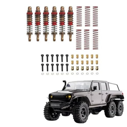 Rc Dampers Spare Parts for FMS for Rochobby 6X6 1/18 1 Set Metal Oil Shock Absorber Damper RC Parts Replace Crawler Car Upgrades Accessories Replacement Use