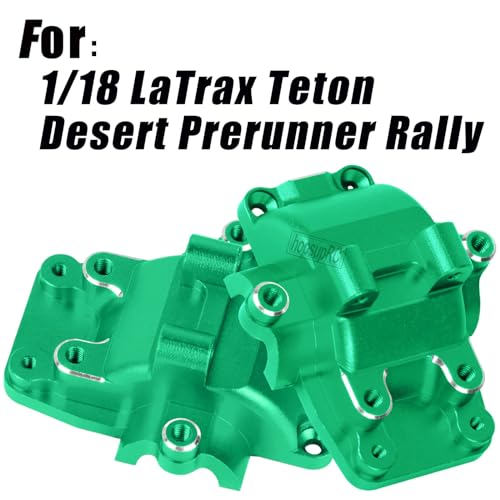 Alloy Gearbox Transmission Case Front&Rear Differential Housing for 1/18 LaTrax Teton Desert Prerunner Rally,Wave Box Gearbox Hops Up,SST-Replaces Part 7530(Green) - color: Green(2pcs)