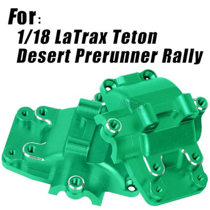 Alloy Gearbox Transmission Case Front&Rear Differential Housing for 1/18 LaTrax Teton Desert Prerunner Rally,Wave Box Gearbox Hops Up,SST-Replaces Part 7530(Green) - color: Green(2pcs)
