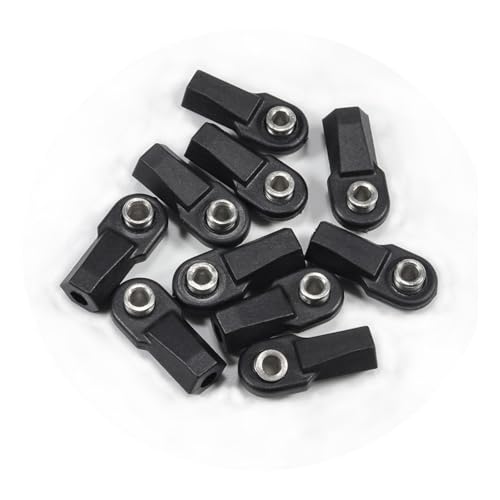 20pcs Link Rod End M4 Ball Joint Head for 1/10 RC Crawler Car for Traxxas TRX‑4 TRX6 SCX10 D90 TF2 CC01 Gen7 Gen8 Upgrades (4pcs Bent &16pcs Straight) - style: 4pcs Bent &16pcs Straight