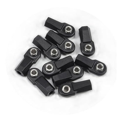 20pcs Link Rod End M4 Ball Joint Head for 1/10 RC Crawler Car for Traxxas TRX‑4 TRX6 SCX10 D90 TF2 CC01 Gen7 Gen8 Upgrades (4pcs Bent &16pcs Straight) - style: 4pcs Bent &16pcs Straight