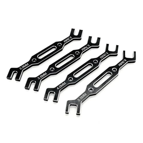 RC Car 4Pcs Wrench 3/3.2/3.5/3.7/4/5/5.5/6Mm Turnbuckle Nut Ball End Joint Remover Universal Tool Upgrade Parts RC Car Repair Kit