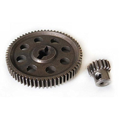 11184 & 11119 Differential Steel Metal Main Gear 64T & Motor Gear 17T Combo for RC HSP 1/10 Car Truck