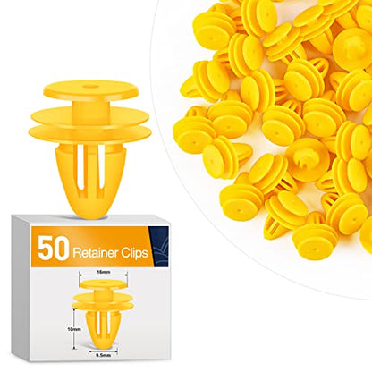 GOOACC 50Pcs 9.5mm Hole Door Trim Panel Retainer Clips | Compatible with Hyundai 82315-38000 Accent Azera Elantra Equus Santa Fe Sonata Tucson Veloster GM 94530565 - color: 50Pcs 9.5mm Clips