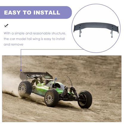 ERINGOGO 1/10 Mini Drift Car Tail Wing Carbon Fiber Rear Spoiler Vehicle Model Tail Wing Universal Rc Car Modification Accessory for Racing