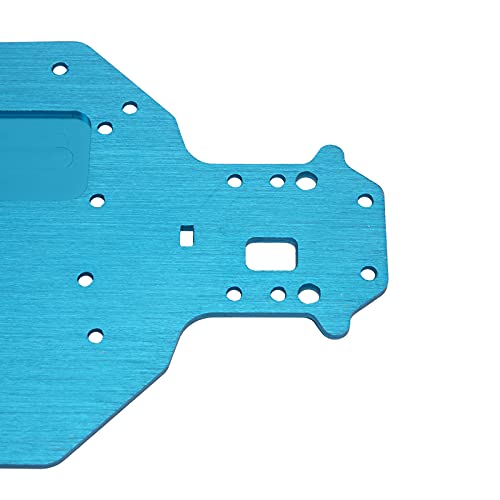 Aluminum Alloy Chassis Plate 03001 Upgrade Parts Compatible with Redcat Racing Lightning EP Drift Lightning STK HSP 94123 94103 1/10 RC Car (Blue) - color: Blue
