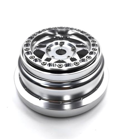 CNC aluminum bead lock wheel For LOSI Super Baja Rey 2.0 1/6 1pcs (silver) - color: silver
