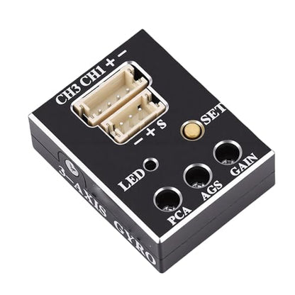 3Axis Gyro Stability Control, Stepless Adjust Knob, RC Mini Gyro for Car Boat Upgrade, Smooth Cornering, Real Time Tuning with No Programming, Compatible with Most Control