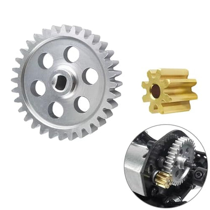 RC Cars Models Compatible with Axial for SCX24 90081 002 004 005 006 1/24 RC Crawler Transmission Gearbox Gears and Motor Gear Set 32T 8T