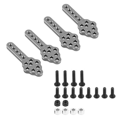 Rc Upgrade Spare For 1/10 4Pcs/set RC Car Shock Absorber Damper Mount Plate Adjustable Height Crawler Upgrade Accessories Replacement Parts(Gray) - color: Gray