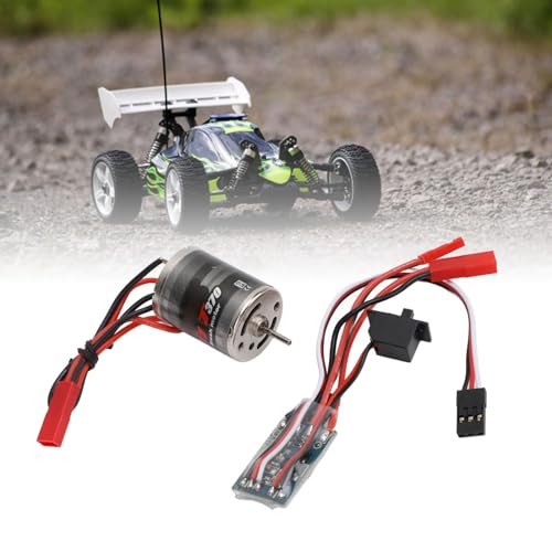 370 RC Brushed Motor ESC Combo, 31T Brushed Motor 30A Brushed ESC Low Noise RC Brushed Motor ESC with JST Plug for 1/16 1/18 RC Cars