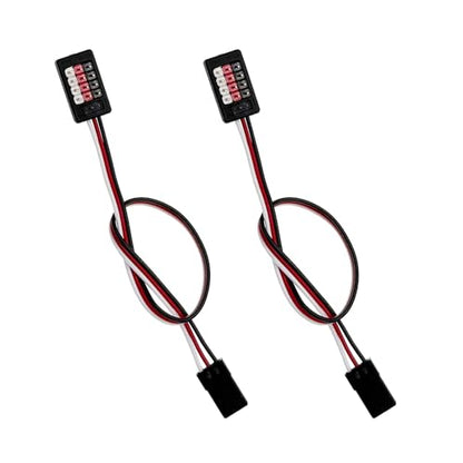 2Pcs 200mm JR Receiver Distribution Wire, Servo Extension Power Splitter Cable for 1/8 1/10 1/16 RC Car Crawler Truck, LED Roof Light Winch Cooling Fan ESC Battery Upgrade Parts
