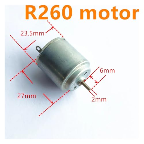 DC Motors Micro Mini 130 390 R260 R280 N20 Brush DIY Model Toy Fan Cars Drones Robotics Hand Drills(R260 Motor) - color: R260 Motor