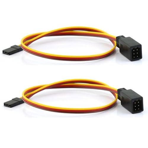 RC JR Style Servo Splitter 1 Male to 2/3/4/5/6 Female Y Harness Leads Y Splitter Cable Lead Wire 350mm for RC Cars Airplane Drone Receiver Servo ESC Cable Servo Fan 2Pcs (1 Male to 2Female) - style: 1 Male to 2Female