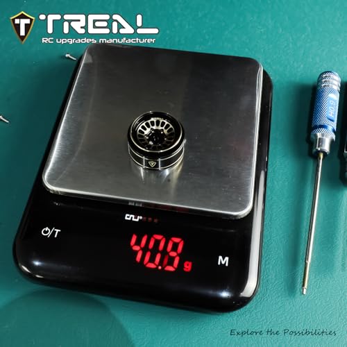TREAL 1.0 Brass Beadlock Wheels Crawler Wheel Rims (4P) Hubs Removable for SCX24 AX24 FCX24 TRX4M 1/24 1/18 RC Crawler, 40g(0.08lb)/pc (Type D) - style: Type D