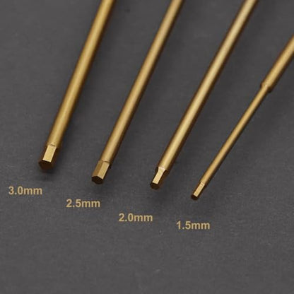 4Pcs RC Hex Driver Set, Titanium RC Screwdriver Tools Kit Set,1.5mm 2.0mm 2.5mm 3.0mm,Hexagonal Screwdriver Wrench Repair Tools for RC Model Helicopter Boat Cars - size: 4Pcs Titanium