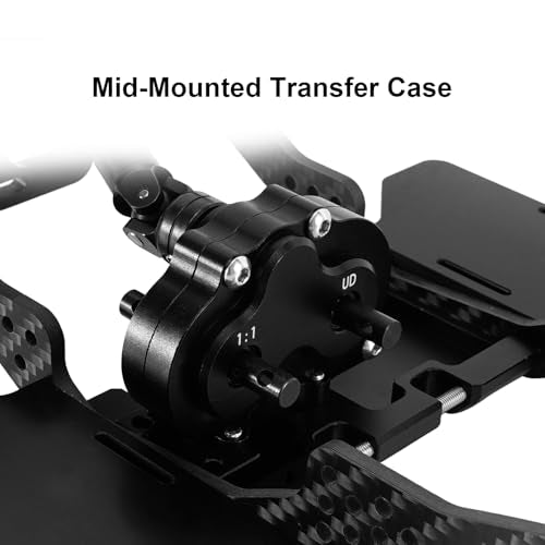 INJORA Front Mounted Transmission LCG Carbon Fiber Chassis Kit for 1/10 RC Crawlers Upgrade(INC-10F)