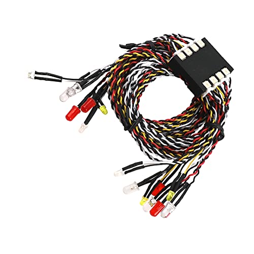 JR Style Servo Splitter Cable, 2.75" Servo 1 Male to 2 Female JR Y Harness Y Cable Extension Wire & RC Car Led Light System Turn Signal Brake Headlight Taillight Backward-Light Fog-Lights Set Group