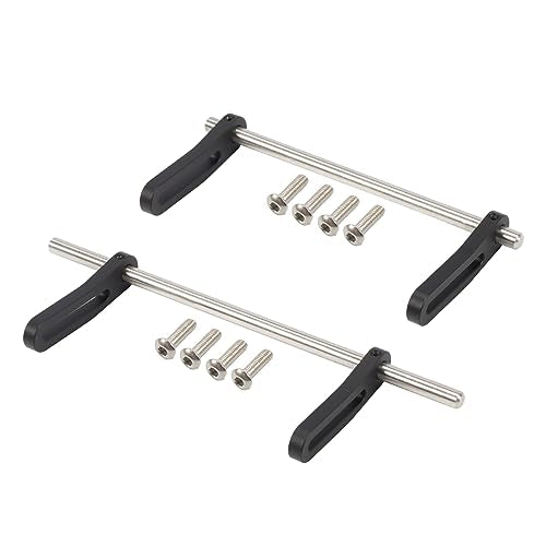 AMK RC Bumper Aluminum Alloy Modular 1/10 RC Crawler Bumper Front Rear Bull Bars for 1/10 RC Crawler LCG Rigs Builds TRX4 SCX10 Gspeed Power Wagon Body DIY (1/10 RC Crawler Bumper Black)