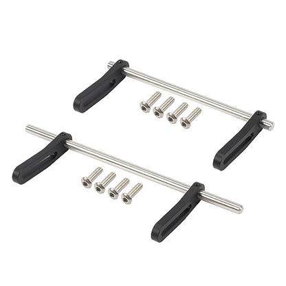 AMK RC Bumper Aluminum Alloy Modular 1/10 RC Crawler Bumper Front Rear Bull Bars for 1/10 RC Crawler LCG Rigs Builds TRX4 SCX10 Gspeed Power Wagon Body DIY (1/10 RC Crawler Bumper Black)