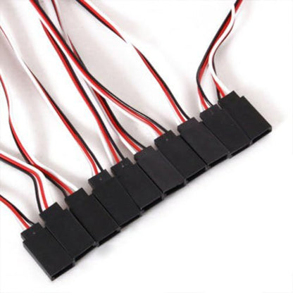 Healifty 10pcs 32cm Male to Female 3-pin Servo Extension Wire Cable Set for Rc Car and Helicopter with Sturdy Hard Plastic Connector for Servo and Receiver Connection