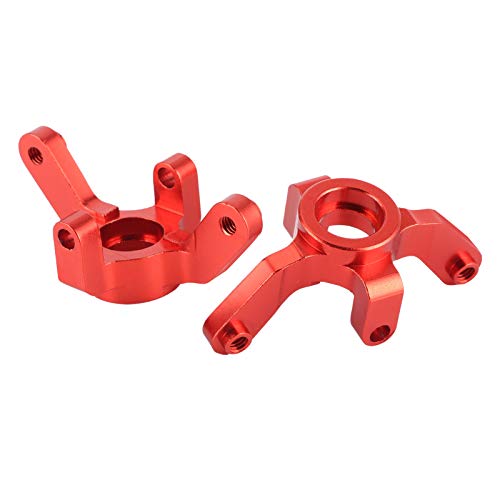 Steering Arm Hub Carrier for REDCAT 1/10 XTE RC Car, Aluminum Alloy Bearing Carrier Steering Knuckle Hub Mount, Durable RC Axle Carrier with Screws and Bearings, Replac (Red) - color: Red