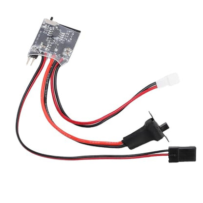 Dpofirs 30A Brushed RC Speed Controller PH2.0 | Electronic ESC with Brake for 1/16 1/18 1/24 Car Boat DIY