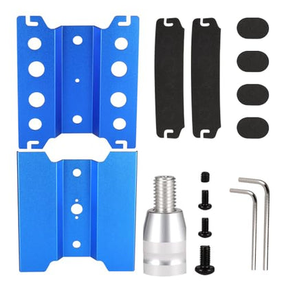 RC Car Repair Work Stand Lift Lower Adjustable Workstation Aluminum 360 Degree Rotation for 1/8 1/10 1/12 RC Car Traxxas Slash TRX4 Arrma Axial SCX10 Losi Redcat Wltoys RC Crawler Monster Truck Buggy - color: Blue