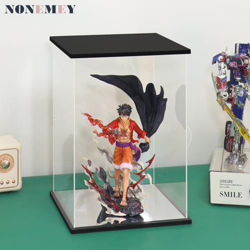 NONEMEY Clear Acrylic Display Case with Remote Control Light for Collectibles, Dustproof Model Showcase Organizer Box, Display Case for Collectibles (20x14x30.7inch,51x36x78cm) - size: 20×14×30.7 inch, 51×36×78 cm