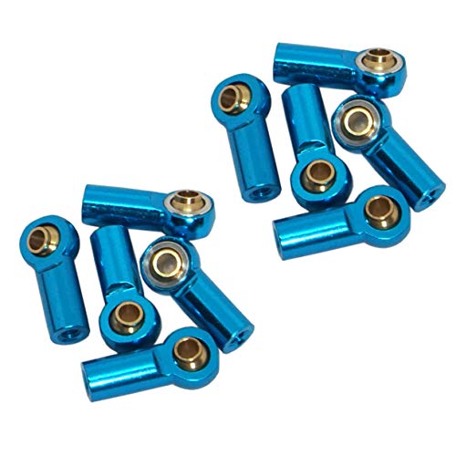 10PCS ShareGoo Aluminum M3 Tie Rod End Ball Joint Link Ball Head Holder Compatible with Tamiya HSP Traxxas Axial SCX10 1/10 RC Car Truck Buggy Crawler