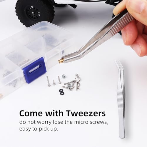 271pcs M1.4 RC Screw Kit Screws Assortment Set Hardware Fasteners for Axial SCX24 1/24 RC Crawler Deadbolt C10 Jeep AXI90081 AXI00001 AXI00002