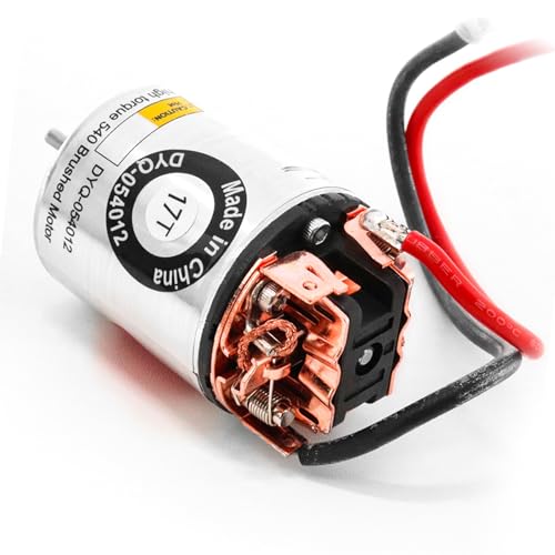HUIOP 540 Brushed Motor Waterproof Stainless Steel Shell Brushed Motor 17T Climbing Car Large Torque Motor Replacement for Axial SCX10 AXI03007 90046 Redcat Gen8 TT02,Brushed Motor