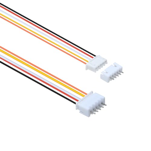 10Pairs JST-XH 2.54mm 5Pin Header Connector Kit with Male and Female Connectors Adapter 200mm 26AWG Flat Wire Cable Compatible with JST XH Plug Adapter (5P) - color: 5P