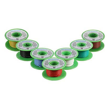 BNTECHGO 24 Gauge Silicone Wire Kit 7 Color Each 25 ft Flexible 24 AWG Stranded Tinned Copper Wire | Flexible 24 AWG Stranded Wire Silicone Rubber Insulation For RC Models, Drone, Robot, LED Lighting Systems, 3D Printer, DIY - color: Silicone Wire 7 Color