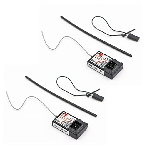 Flysky FS-GR3E Receiver AFHDS Long Range 3CH 2.4GHz Surface Receiver for FS-GT2 FS-GT2B FS-GT3B FS-GT3C FS-IT4S Transmitter RC Car Boat (2 Pcs)