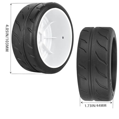 RC Rubber Wheels RC Tires for 1/7 Infraction 6S BLX,1/8 Typhon 6S BLX,Limitless,Highway Wheels Soft Tires Truck Tire Highway Tires,4PCS White - color: White(4pcs)