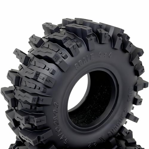 Mud Slingers X T10 2.2 Tires 5.47'' Tall 4-Pack Fits SCX10 Wraith | super soft sticky 2.2'' Crawler tyre, upgrade parts for 1/10 Crawlers Trucks off-road rock crawling RC vehicles - style: T10 ( Super Soft )