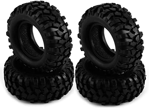 96mm RC Off Road Climbing Car Tires,WONFAST 4PCS RC Crawler Rubber Tires 1.9 inch Wheels Tyres Set for 1:10 RC Rock Crawler Car for Axial SCX10 D90 TF2 MST Tamiya TRX-4 Parts - color: 96mm