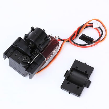 RCAWD Full Metal 2-Speed Transmission Gearbox with Base for FMS 1/18 Crawler Parts(Black - color: Black