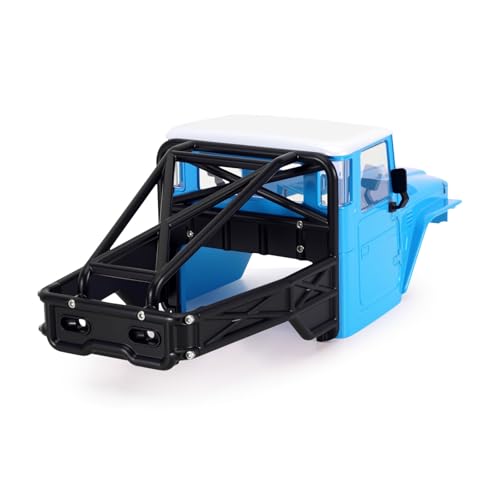 INJORA IR40-24 Half Truck Hard Body with Cage for 1/24 SCX24 Upgrade(Blue) - color: Blue