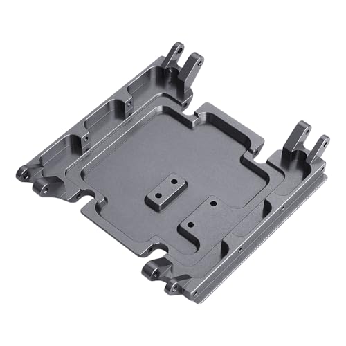 CNC Aluminum Center Gearbox Mount Transmission Skid Plate for Axial Wraith 90018 1/10 RC Crawler Upgrade Part (Gray) - color: Gray