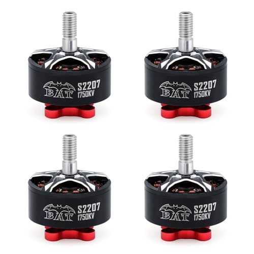 Surpass Hobby S2207 Brushless Motor 1750KV Shaft 5mm 6s Drone Motor for 5-6Inch Propellers RC Models FPV Quadcopter Multicopters Fixed-Wing-4Pack - size: 1750kv, style: S2207-4pcs