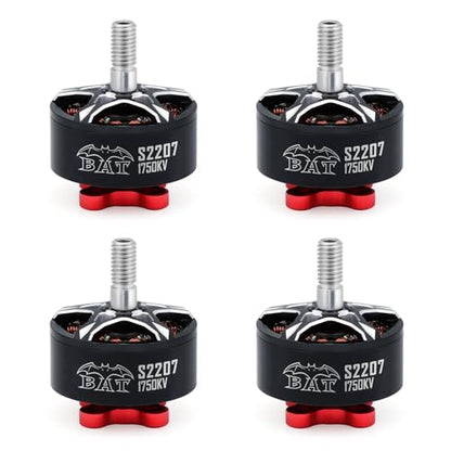 Surpass Hobby S2207 Brushless Motor 1750KV Shaft 5mm 6s Drone Motor for 5-6Inch Propellers RC Models FPV Quadcopter Multicopters Fixed-Wing-4Pack - size: 1750kv, style: S2207-4pcs