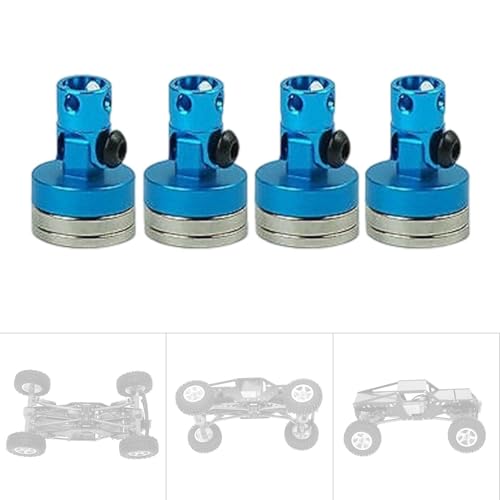 4 Pieces RC Body Post Metal Mount Column Shell Mount Model Car Accessory Vehicle Body Post Upgrade Suitable for RC Car Hobbies Repair, Blue - color: Blue