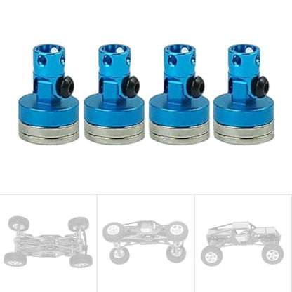 4 Pieces RC Body Post Metal Mount Column Shell Mount Model Car Accessory Vehicle Body Post Upgrade Suitable for RC Car Hobbies Repair, Blue - color: Blue