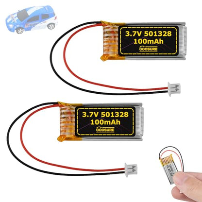 3.7V 100mAh 501328 20C Mini RC Car Battery Compatible with 1/28 Mini Quadcopter Speed Toy Racing Car,1:28 Scale Remote Control Drift Car