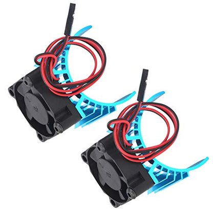 RC Remote Control Car Engine Motor Heatsink 540 Brushed Motor Fan with Heatsink RC Accessory(Blue)